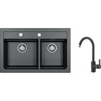 Granitový dřez Alveus SET ATROX 50 / 91 + BATERIE TONIA 91 + 5 % sleva v košíku s kódem SLEVA5