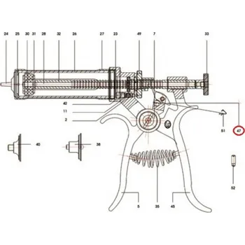 Háček posouvací k poloautomatu Roux-Revolver