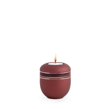 Smuteční dekorace Keramická miniurna Wavelet - Rubínová