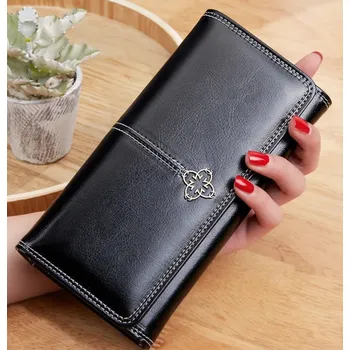 Dámská černá elegantní peněženka Barva: Černá