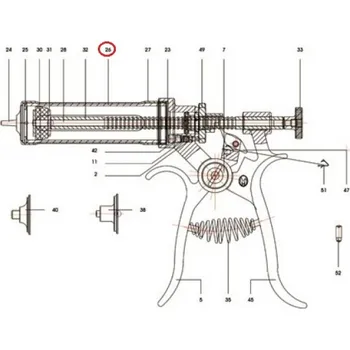 Válec skleněný pro poloautomat Roux-Revolver, 10 ml