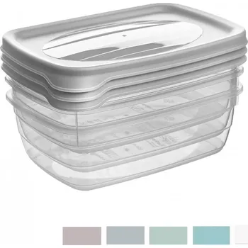 Dóza na potraviny Dóza UH Trend obdélník 0,6 l 3 ks mix