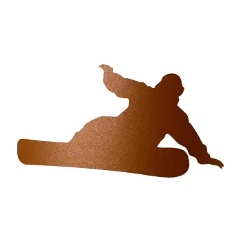 Samolepicí dekorace na vozidlo Snowboard 001 pravá (44 - měděná metalíza) SAMOLEPKA NA AUTO, NÁLEPKA, FÓLIE, POLEP, TUNING, VLASTNÍ TEXT, TISK, AUTOSAMOLEPKY.cz, POLEPY, OBRÁZEK, LOGO, 3D STICKERS