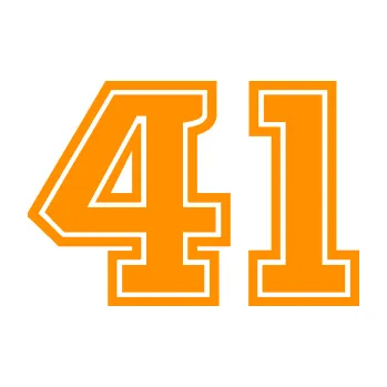 Polep vozidla Startovní číslo 41 typ 5 (06 - oranžová) SAMOLEPKA NA AUTO, NÁLEPKA, FÓLIE, POLEP, TUNING, VLASTNÍ TEXT, TISK, AUTOSAMOLEPKY.cz, POLEPY, OBRÁZEK, LOGO, 3D STICKERS