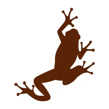 Samolepící dekorace Žába 004 pravá (15 - hnědá) SAMOLEPKA NA AUTO, NÁLEPKA, FÓLIE, POLEP, TUNING, VLASTNÍ TEXT, TISK, AUTOSAMOLEPKY.cz, POLEPY, OBRÁZEK, LOGO, 3D STICKERS