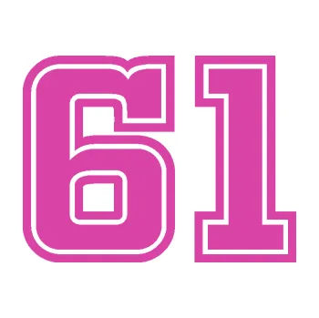 Polep vozidla SAMOLEPKA Startovní číslo 61 typ 5 (16 - růžová) NA AUTO, NÁLEPKA, FÓLIE, POLEP, TUNING, VLASTNÍ TEXT, TISK, AUTOSAMOLEPKY.cz, POLEPY, OBRÁZEK, LOGO, SAMOLEPKY