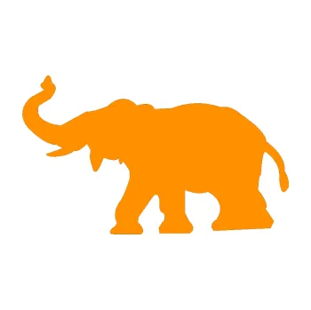 Samolepící dekorace SAMOLEPKA Slon 021 levá (06 - oranžová) NA AUTO, NÁLEPKA, FÓLIE, POLEP, TUNING, VLASTNÍ TEXT, TISK, AUTOSAMOLEPKY.cz, POLEPY, OBRÁZEK, LOGO, SAMOLEPKY