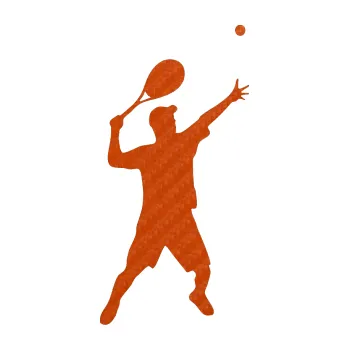 Polep vozidla Tenista 001 pravá (54 - 3D karbon oranžový) SAMOLEPKA NA AUTO, NÁLEPKA, FÓLIE, POLEP, TUNING, VLASTNÍ TEXT, TISK, AUTOSAMOLEPKY.cz, POLEPY, OBRÁZEK, LOGO, 3D STICKERS