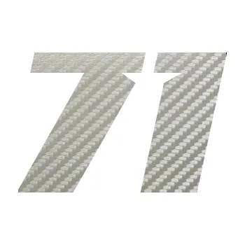 Polep vozidla Startovní číslo 71 typ 6 (52 - 3D karbon stříbrný) SAMOLEPKA NA AUTO, NÁLEPKA, FÓLIE, POLEP, TUNING, VLASTNÍ TEXT, TISK, AUTOSAMOLEPKY.cz, POLEPY, OBRÁZEK, LOGO, 3D STICKERS