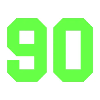 Polep vozidla Startovní číslo 90 (71 - Fluorescentní zelená) SAMOLEPKA NA AUTO, NÁLEPKA, FÓLIE, POLEP, TUNING, VLASTNÍ TEXT, TISK, AUTOSAMOLEPKY.cz, POLEPY, OBRÁZEK, LOGO, 3D STICKERS