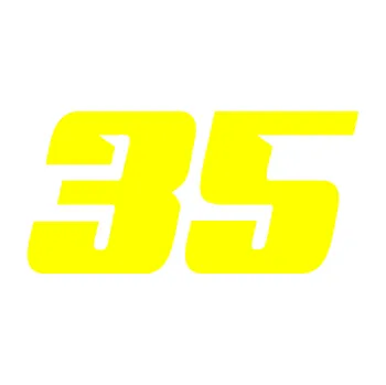 Polep vozidla Startovní číslo 35 typ 6 (05 - žlutá citron) SAMOLEPKA NA AUTO, NÁLEPKA, FÓLIE, POLEP, TUNING, VLASTNÍ TEXT, TISK, AUTOSAMOLEPKY.cz, POLEPY, OBRÁZEK, LOGO, 3D STICKERS