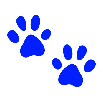 samolepka Tlapky 011 (19 - modrá dynamic) SAMOLEPKA NA AUTO, NÁLEPKA, FÓLIE, POLEP, TUNING, VLASTNÍ TEXT, TISK, AUTOSAMOLEPKY.cz, POLEPY, OBRÁZEK, LOGO, 3D STICKERS