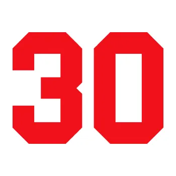 Polep vozidla SAMOLEPKA Startovní číslo 30 (10 - červená) NA AUTO, NÁLEPKA, FÓLIE, POLEP, TUNING, VLASTNÍ TEXT, TISK, AUTOSAMOLEPKY.cz, POLEPY, OBRÁZEK, LOGO, SAMOLEPKY