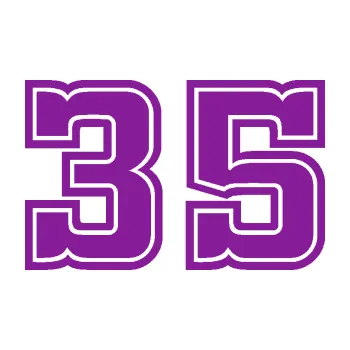Polep vozidla SAMOLEPKA Startovní číslo 35 typ 5 (14 - fialová) NA AUTO, NÁLEPKA, FÓLIE, POLEP, TUNING, VLASTNÍ TEXT, TISK, AUTOSAMOLEPKY.cz, POLEPY, OBRÁZEK, LOGO, SAMOLEPKY