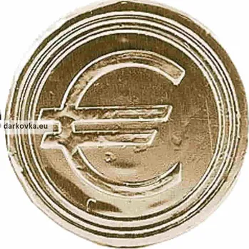 Čokoláda Čokoládová mince s ražbou - euro