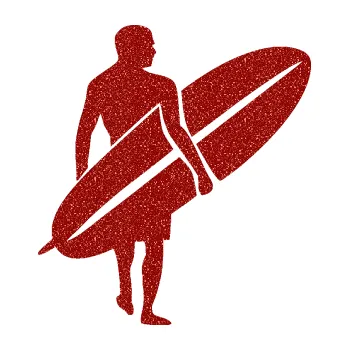 Polep vozidla SAMOLEPKA Surfař 004 pravá (86 - Ultra Metalic červená) NA AUTO, NÁLEPKA, FÓLIE, POLEP, TUNING, VLASTNÍ TEXT, TISK, AUTOSAMOLEPKY.cz, POLEPY, OBRÁZEK, LOGO, SAMOLEPKY