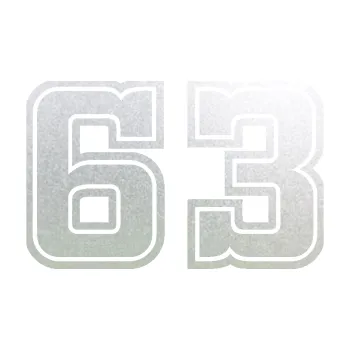 Polep vozidla Startovní číslo 63 typ 5 (60 - pískované sklo) SAMOLEPKA NA AUTO, NÁLEPKA, FÓLIE, POLEP, TUNING, VLASTNÍ TEXT, TISK, AUTOSAMOLEPKY.cz, POLEPY, OBRÁZEK, LOGO, 3D STICKERS