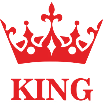 ON-DESIGN Potisk KING Barva: červená, Velikost motivu: A5