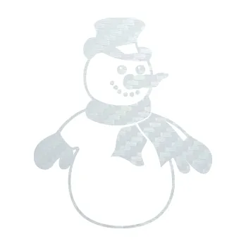 Samolepící dekorace SAMOLEPKA Sněhulák 002 pravá vánoční dekor (51 - 3D karbon bílý) NA AUTO, NÁLEPKA, FÓLIE, POLEP, TUNING, VLASTNÍ TEXT, TISK, AUTOSAMOLEPKY.cz, POLEPY, OBRÁZEK, LOGO, SAMOLEPKY