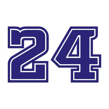 Polep vozidla Startovní číslo 24 typ 5 (22 - střední modrá) SAMOLEPKA NA AUTO, NÁLEPKA, FÓLIE, POLEP, TUNING, VLASTNÍ TEXT, TISK, AUTOSAMOLEPKY.cz, POLEPY, OBRÁZEK, LOGO, 3D STICKERS