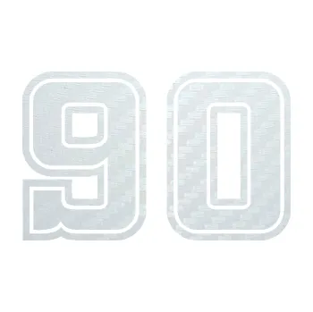 Polep vozidla SAMOLEPKA Startovní číslo 90 typ 5 (51 - 3D karbon bílý) NA AUTO, NÁLEPKA, FÓLIE, POLEP, TUNING, VLASTNÍ TEXT, TISK, AUTOSAMOLEPKY.cz, POLEPY, OBRÁZEK, LOGO, SAMOLEPKY