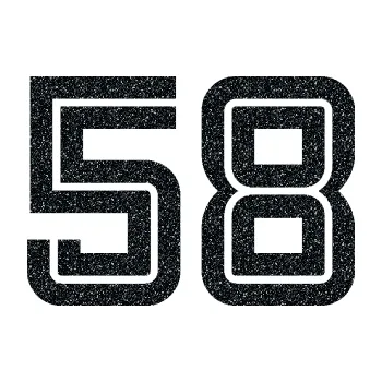 Polep vozidla Startovní číslo 58 typ 7 (85 - Ultra Metalic černá) SAMOLEPKA NA AUTO, NÁLEPKA, FÓLIE, POLEP, TUNING, VLASTNÍ TEXT, TISK, AUTOSAMOLEPKY.cz, POLEPY, OBRÁZEK, LOGO, 3D STICKERS