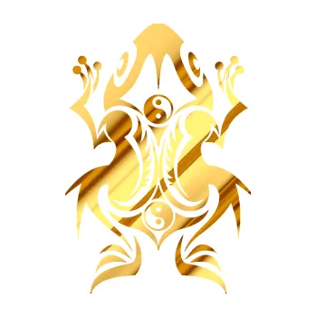 Samolepící dekorace Žába 001 (81 - chrom fólie zlatá zrcadlová) SAMOLEPKA NA AUTO, NÁLEPKA, FÓLIE, POLEP, TUNING, VLASTNÍ TEXT, TISK, AUTOSAMOLEPKY.cz, POLEPY, OBRÁZEK, LOGO, 3D STICKERS