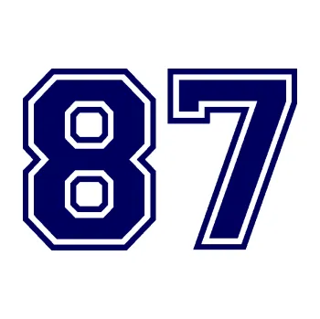 Polep vozidla Startovní číslo 87 typ 4 (23 - tmavě modrá) SAMOLEPKA NA AUTO, NÁLEPKA, FÓLIE, POLEP, TUNING, VLASTNÍ TEXT, TISK, AUTOSAMOLEPKY.cz, POLEPY, OBRÁZEK, LOGO, 3D STICKERS