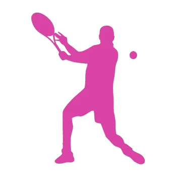 Polep vozidla Tenista 005 levá (16 - růžová) SAMOLEPKA NA AUTO, NÁLEPKA, FÓLIE, POLEP, TUNING, VLASTNÍ TEXT, TISK, AUTOSAMOLEPKY.cz, POLEPY, OBRÁZEK, LOGO, 3D STICKERS