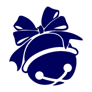 Samolepící dekorace SAMOLEPKA Vánoční rolnička pravá (23 - tmavě modrá) NA AUTO, NÁLEPKA, FÓLIE, POLEP, TUNING, VLASTNÍ TEXT, TISK, AUTOSAMOLEPKY.cz, POLEPY, OBRÁZEK, LOGO, SAMOLEPKY