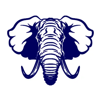 Samolepící dekorace SAMOLEPKA Slon 032 hlava (23 - tmavě modrá) NA AUTO, NÁLEPKA, FÓLIE, POLEP, TUNING, VLASTNÍ TEXT, TISK, AUTOSAMOLEPKY.cz, POLEPY, OBRÁZEK, LOGO, SAMOLEPKY