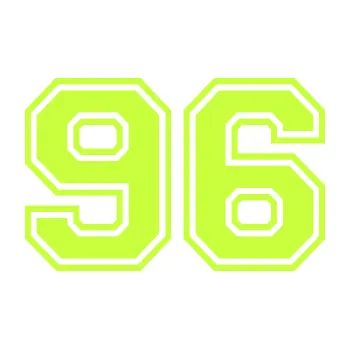 Polep vozidla Startovní číslo 96 typ 4 (27 - limetová) SAMOLEPKA NA AUTO, NÁLEPKA, FÓLIE, POLEP, TUNING, VLASTNÍ TEXT, TISK, AUTOSAMOLEPKY.cz, POLEPY, OBRÁZEK, LOGO, 3D STICKERS