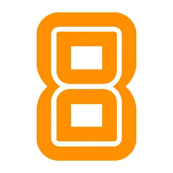 Polep vozidla Startovní číslo 8 typ 7 (06 - oranžová) SAMOLEPKA NA AUTO, NÁLEPKA, FÓLIE, POLEP, TUNING, VLASTNÍ TEXT, TISK, AUTOSAMOLEPKY.cz, POLEPY, OBRÁZEK, LOGO, 3D STICKERS