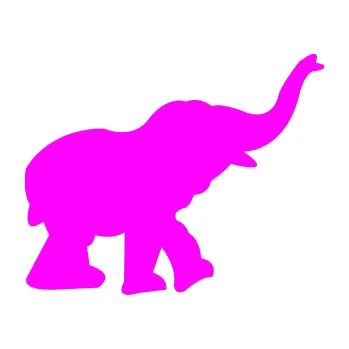 Samolepící dekorace Slon 022 pravá (72 - Fluorescentní růžová) SAMOLEPKA NA AUTO, NÁLEPKA, FÓLIE, POLEP, TUNING, VLASTNÍ TEXT, TISK, AUTOSAMOLEPKY.cz, POLEPY, OBRÁZEK, LOGO, 3D STICKERS