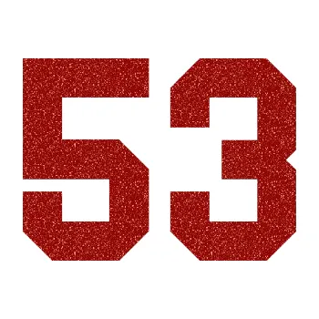 Polep vozidla Startovní číslo 53 (86 - Ultra Metalic červená) SAMOLEPKA NA AUTO, NÁLEPKA, FÓLIE, POLEP, TUNING, VLASTNÍ TEXT, TISK, AUTOSAMOLEPKY.cz, POLEPY, OBRÁZEK, LOGO, 3D STICKERS