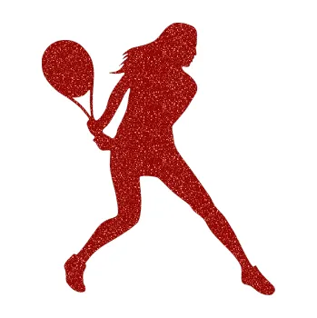 Polep vozidla Tenistka 002 pravá (86 - Ultra Metalic červená) SAMOLEPKA NA AUTO, NÁLEPKA, FÓLIE, POLEP, TUNING, VLASTNÍ TEXT, TISK, AUTOSAMOLEPKY.cz, POLEPY, OBRÁZEK, LOGO, 3D STICKERS