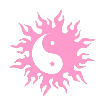 Polep vozidla Tetování 117 Jin a jang (24 - světle růžová) SAMOLEPKA NA AUTO, NÁLEPKA, FÓLIE, POLEP, TUNING, VLASTNÍ TEXT, TISK, AUTOSAMOLEPKY.cz, POLEPY, OBRÁZEK, LOGO, 3D STICKERS