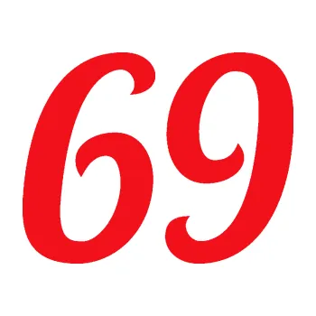 Polep vozidla SAMOLEPKA Startovní číslo 69 typ 3 (10 - červená) NA AUTO, NÁLEPKA, FÓLIE, POLEP, TUNING, VLASTNÍ TEXT, TISK, AUTOSAMOLEPKY.cz, POLEPY, OBRÁZEK, LOGO, SAMOLEPKY