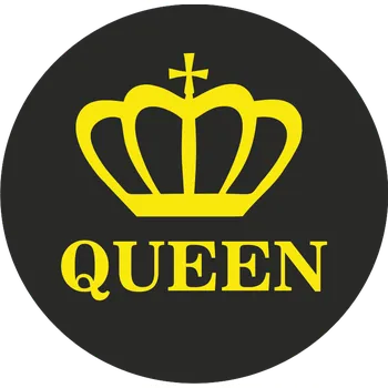 ON-DESIGN Potisk QUEEN Barva: fluorescenční žlutá, Velikost motivu: A4