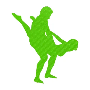 Polep vozidla Sexy siluety 005 (58 - 3D karbon zelený kawasaki) SAMOLEPKA NA AUTO, NÁLEPKA, FÓLIE, POLEP, TUNING, VLASTNÍ TEXT, TISK, AUTOSAMOLEPKY.cz, POLEPY, OBRÁZEK, LOGO, 3D STICKERS