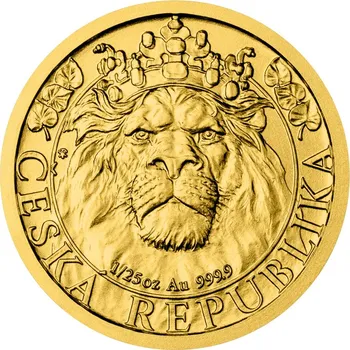 Česká mincovna Český Lev 2022 1/25 oz zlatá investiční mince standard 1,24 g