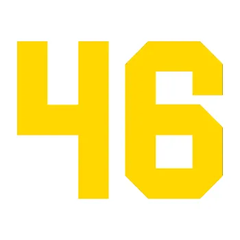 Polep vozidla Startovní číslo 46 (13 - jasně žlutá) SAMOLEPKA NA AUTO, NÁLEPKA, FÓLIE, POLEP, TUNING, VLASTNÍ TEXT, TISK, AUTOSAMOLEPKY.cz, POLEPY, OBRÁZEK, LOGO, 3D STICKERS