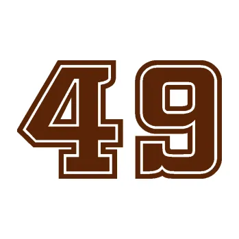 Polep vozidla Startovní číslo 49 typ 5 (15 - hnědá) SAMOLEPKA NA AUTO, NÁLEPKA, FÓLIE, POLEP, TUNING, VLASTNÍ TEXT, TISK, AUTOSAMOLEPKY.cz, POLEPY, OBRÁZEK, LOGO, 3D STICKERS