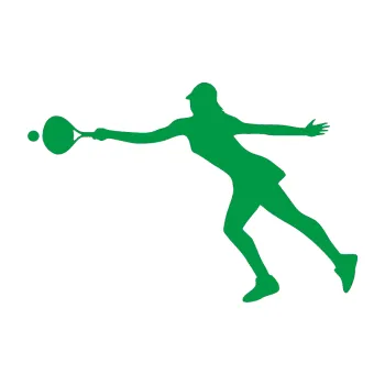 Polep vozidla Tenistka 003 levá (12 - zelená) SAMOLEPKA NA AUTO, NÁLEPKA, FÓLIE, POLEP, TUNING, VLASTNÍ TEXT, TISK, AUTOSAMOLEPKY.cz, POLEPY, OBRÁZEK, LOGO, 3D STICKERS