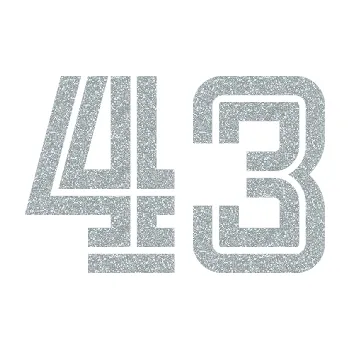 Polep vozidla Startovní číslo 43 typ 7 (91 - Ultra Metalic stříbrná metalíza) SAMOLEPKA NA AUTO, NÁLEPKA, FÓLIE, POLEP, TUNING, VLASTNÍ TEXT, TISK, AUTOSAMOLEPKY.cz, POLEPY, OBRÁZEK, LOGO, 3D STICKERS