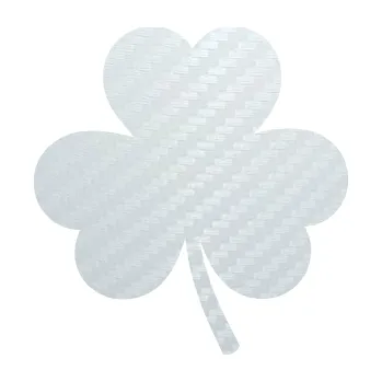 Samolepící dekorace SAMOLEPKA Trojlístek 001 levá (51 - 3D karbon bílý) NA AUTO, NÁLEPKA, FÓLIE, POLEP, TUNING, VLASTNÍ TEXT, TISK, AUTOSAMOLEPKY.cz, POLEPY, OBRÁZEK, LOGO, SAMOLEPKY