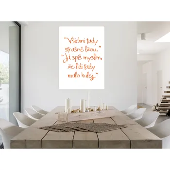 Samolepící dekorace Všichni tady strašně lžou samolepka na zeď výška 20 cm