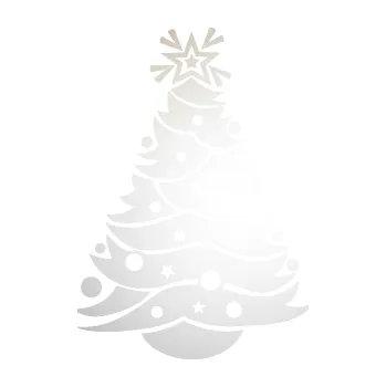 Samolepící dekorace SAMOLEPKA Vánoční stromeček 002 (82 - odrazková reflexní bílá) NA AUTO, NÁLEPKA, FÓLIE, POLEP, TUNING, VLASTNÍ TEXT, TISK, AUTOSAMOLEPKY.cz, POLEPY, OBRÁZEK, LOGO, SAMOLEPKY