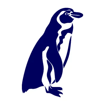 Samolepící dekorace Tučňák 001 pravá (23 - tmavě modrá) SAMOLEPKA NA AUTO, NÁLEPKA, FÓLIE, POLEP, TUNING, VLASTNÍ TEXT, TISK, AUTOSAMOLEPKY.cz, POLEPY, OBRÁZEK, LOGO, 3D STICKERS