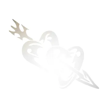 Samolepící dekorace SAMOLEPKA Srdíčka 001 pravá se šípem (82 - odrazková reflexní bílá) NA AUTO, NÁLEPKA, FÓLIE, POLEP, TUNING, VLASTNÍ TEXT, TISK, AUTOSAMOLEPKY.cz, POLEPY, OBRÁZEK, LOGO, SAMOLEPKY